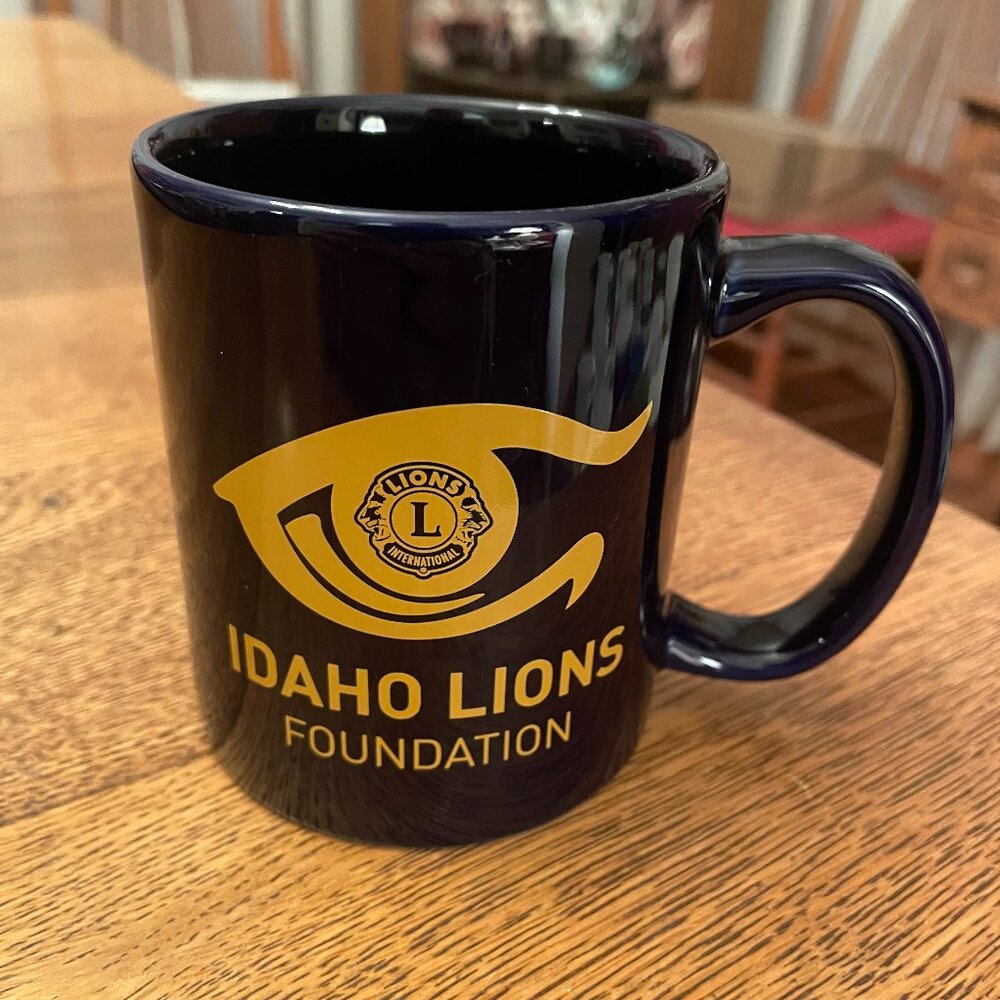 Idaho Lions Club International Foundation Dk. Blue Coffee Cup Mug Liquid Logic
